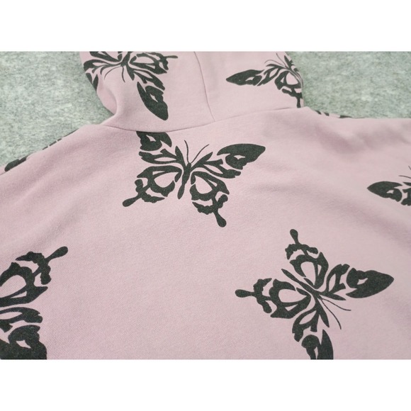 Wild Fable Women's L Purple Butterfly Print Hoodie Pullover Casual Fleece Top - Picture 13 of 13